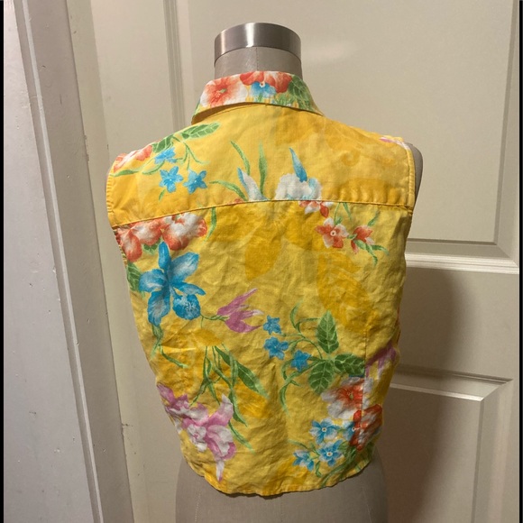 Ralph Lauren tropical crop top tiki retro 90’s - Picture 4 of 8